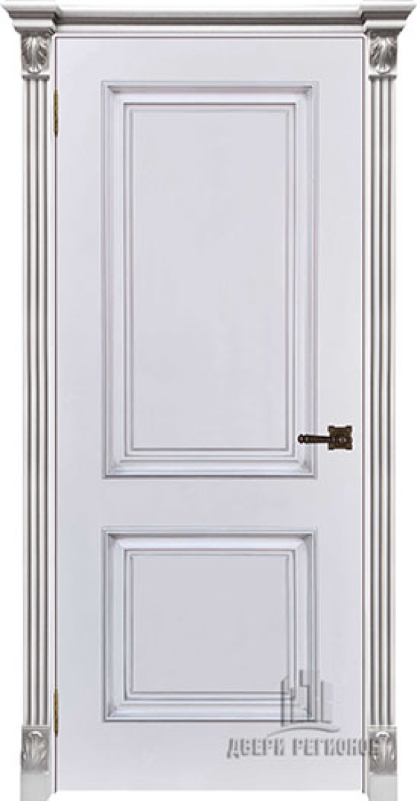 Дверь Багет-32 Белая эмаль