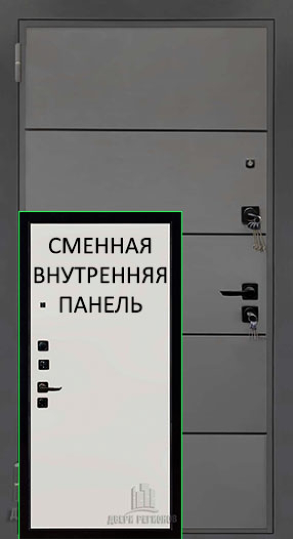 Входная дверь Liberty H4 со сменной накладкой