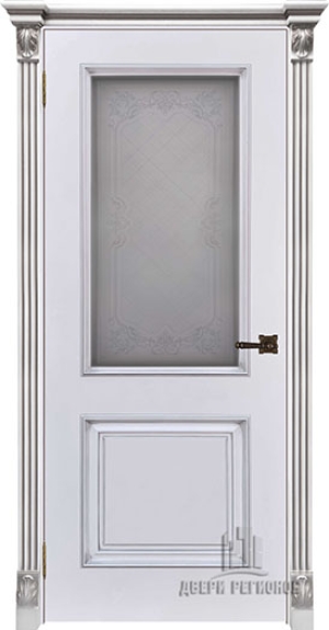 Дверь Багет-32 ПО Белая эмаль