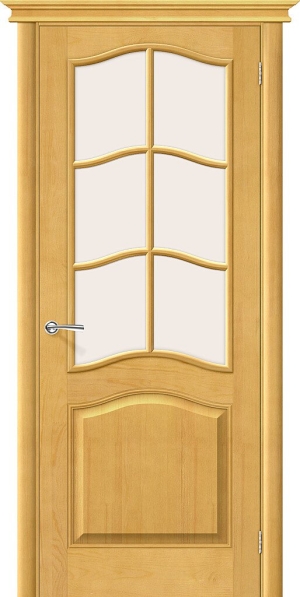 Дверь Вега М7 со стеклом ЛАК МЕДОВЫЙ